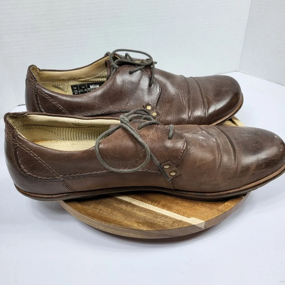 Dr‎ Martens 12055 Oxford Mens 13 Brown Good Leather Lace Up Derby AW004 KV071